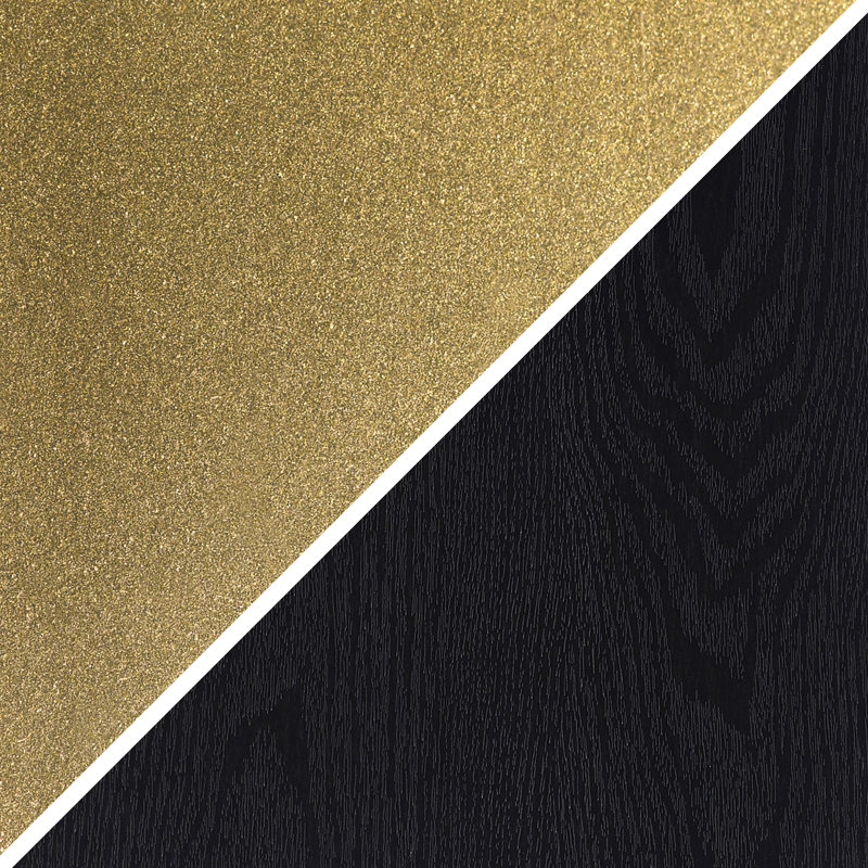 Gaia End Table, Brass/Black Grain