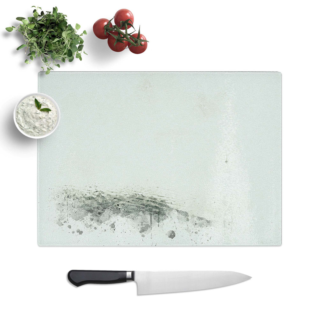 Glass Lonely Boat Upon The Lake in Abstract Chopping Board