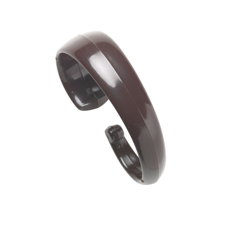 Jamarl Plastic Rust Resistant Shower Curtain Hook, Brown