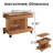 360°Rotating End Table with Wheels
