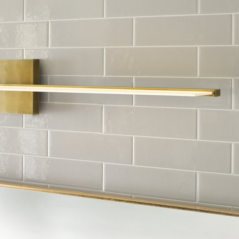 Span 1 - Light LED Bath Bar, 3000, Plated Brass