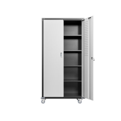 Garage Storage Cabinets With Locking Doors And 4 Adjustable Shelves