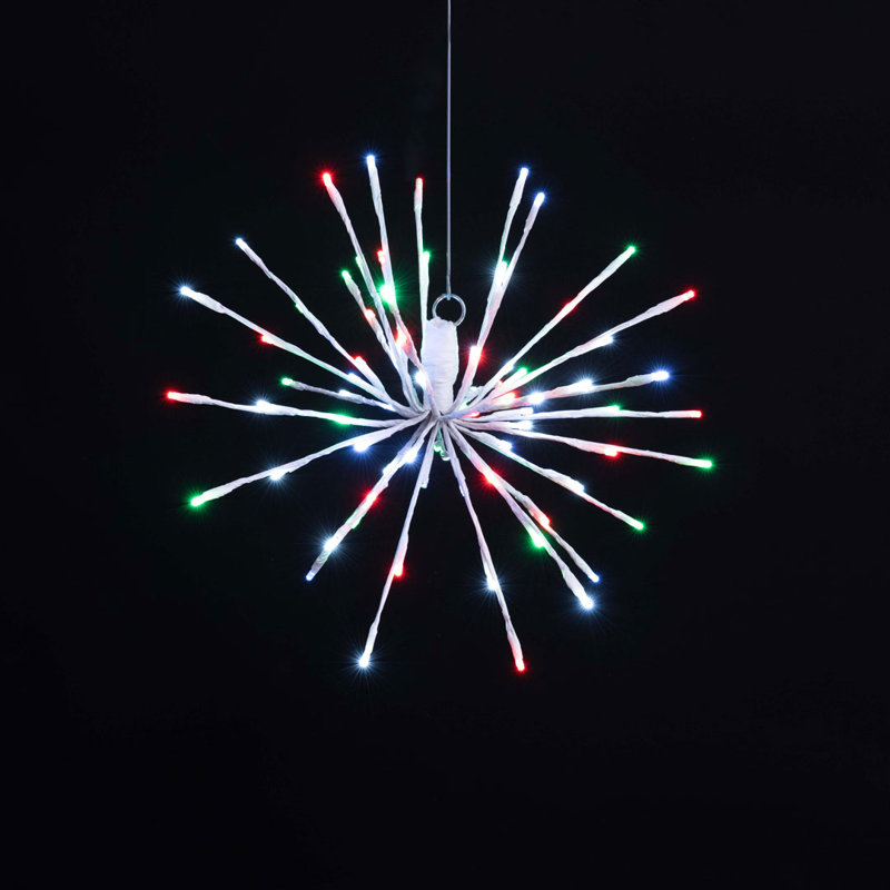LED Twinkle Lantern, Red/Green, 60 lights