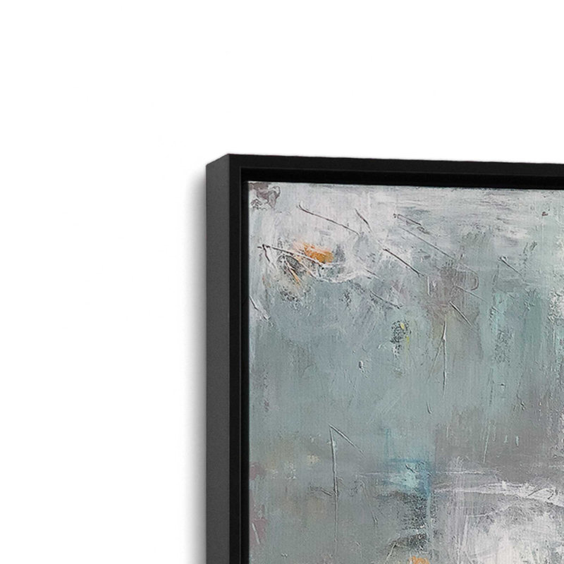 Turquoise Memories, reproduction sur toile dans un cadre, H 32,75 po x l 48,75 po, Noir satiné