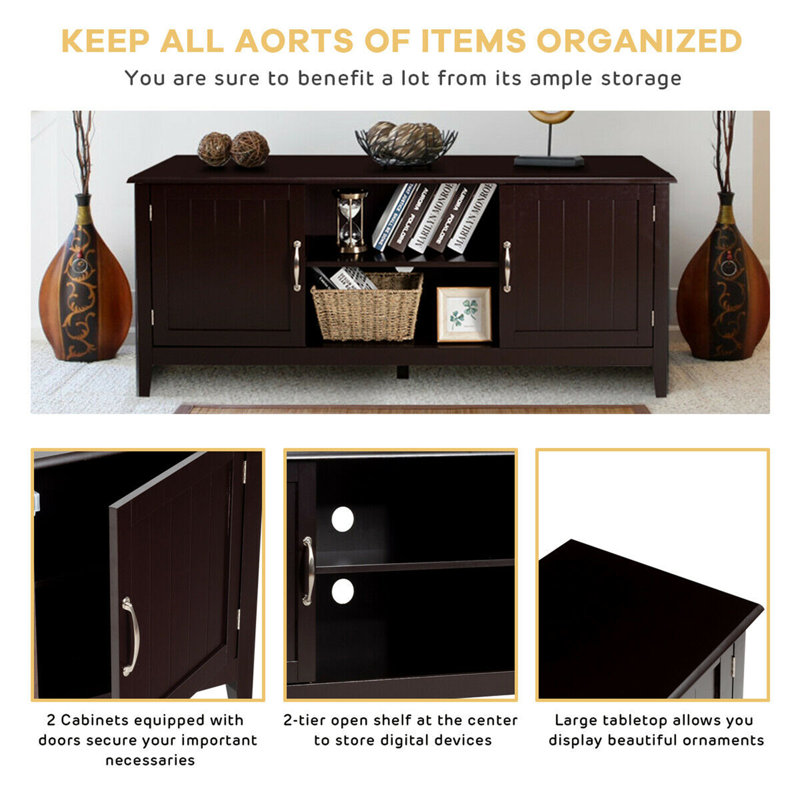 58'' Media Console, Brown