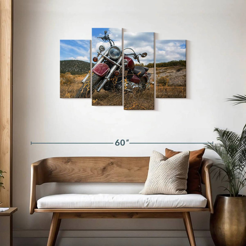 Moto classique Mehar, H 27 po x l 43 po