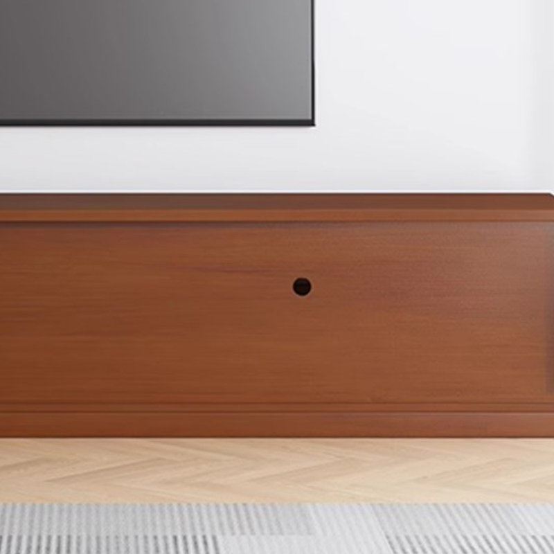 Meuble télé rétro au design simple, Brun