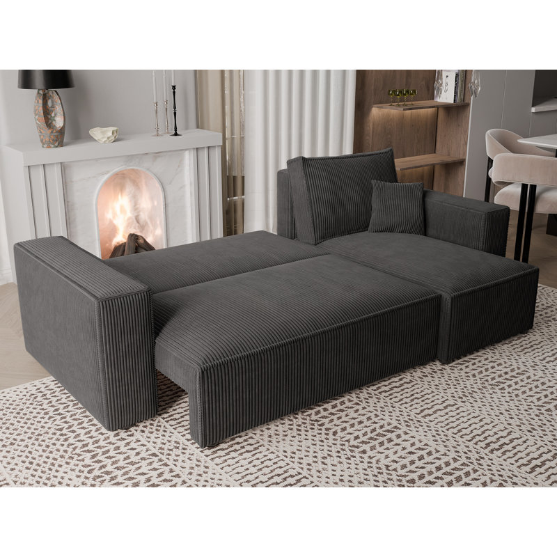 Sahur 4 Seater Sofa Bed, Dark Grey