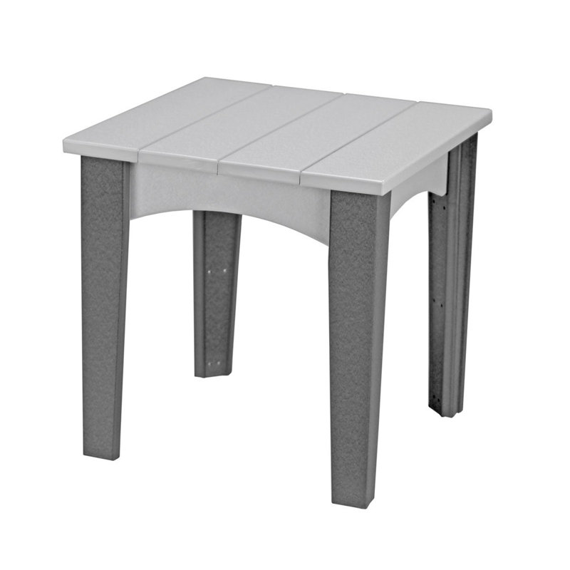 Table d’appoint en plastique Onatas, Gris tourterelle, Ardoise