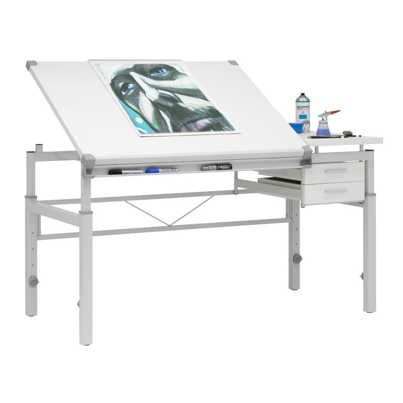 Cowie Adjustable Height Steel Drafting Table
