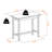 Warba 2-Drawer Breakfast Table in Walnut Finish, 33.04'' H X 39.12'' W X 19.48'' D
