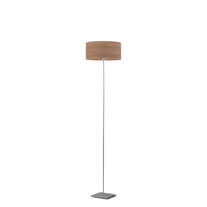 Blynn 150cm Traditional Floor Lamp, Grey, Light Brown