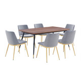 - Person Solid Wood Top Four Leg Dining Set