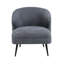 Fauteuil d'appoint de luxe avec tissu bouclé gris foncé et ensemble de 29,5 po de largeur pour le salon avec coussins de dossier attachés-124603571
