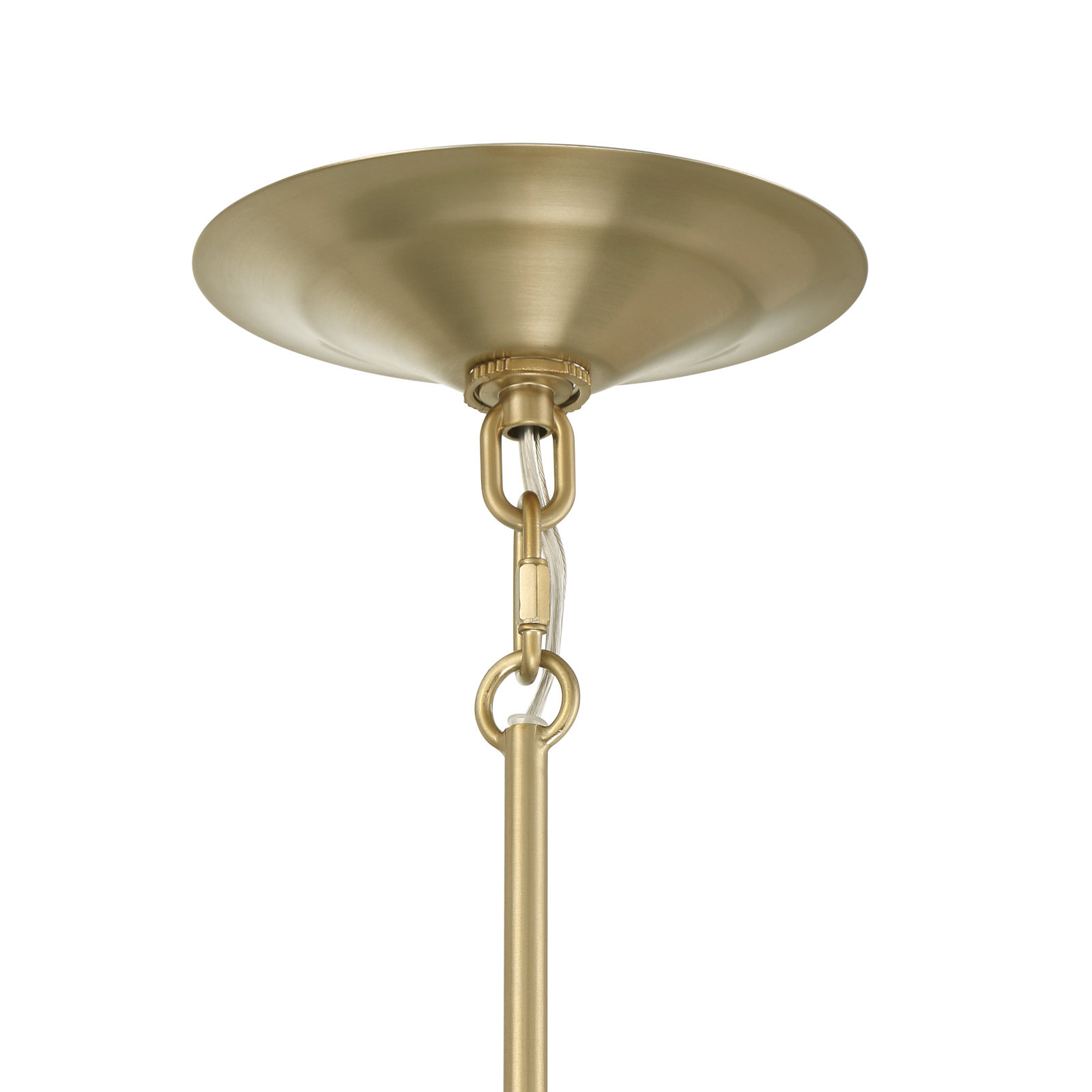 Dimmable Tapered Single Light Pendant, Brass