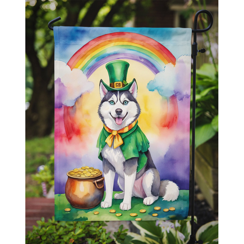 Drapeau de jardin double face en polyester H 15,5 po x l 11,25 po St Patrick's Day