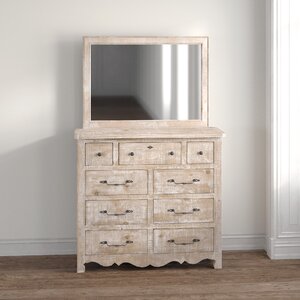 Kelly Clarkson Home 9 - Drawer Dresser with Mirror & Reviews | Wayfair