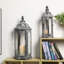 27" High Hexagonal Tower Style Outdoor Lanterns