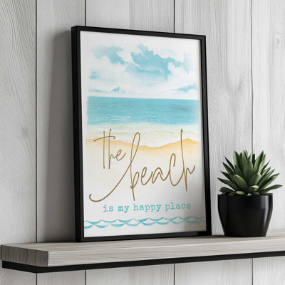 «The Beach - My Happy Place» par Mollie B., reproduction d'art