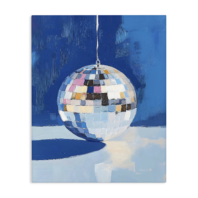 Silver Dance Disco Ball Canvas, design by The Prints Vibe, 20 x 16