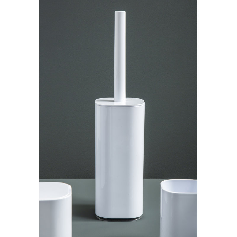 Fontenot Free-Standing Toilet Brush and Holder, White