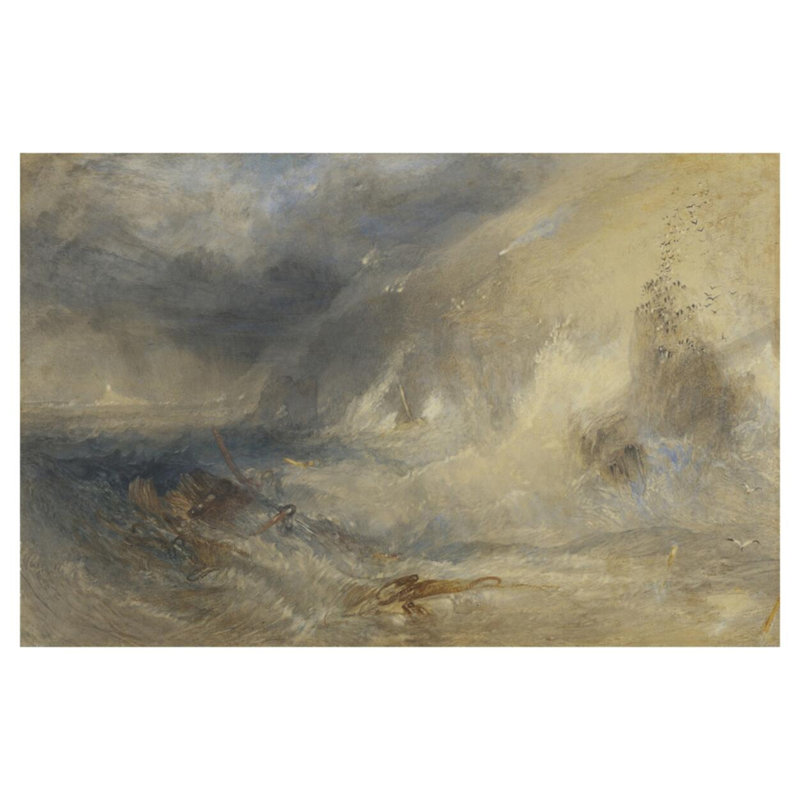 «Long Ship's Lighthouse Land's End» par Joseph Mallord William Turner - Estampe numérique, H 32 po x l 40 po