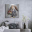  «Formal Bunny With Flowers» par Rey Klimt, art mural en métal, 24 po x 24 po-1409751434