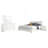 Dulcey White High Gloss 4-Piece Eastern King Bedroom Set