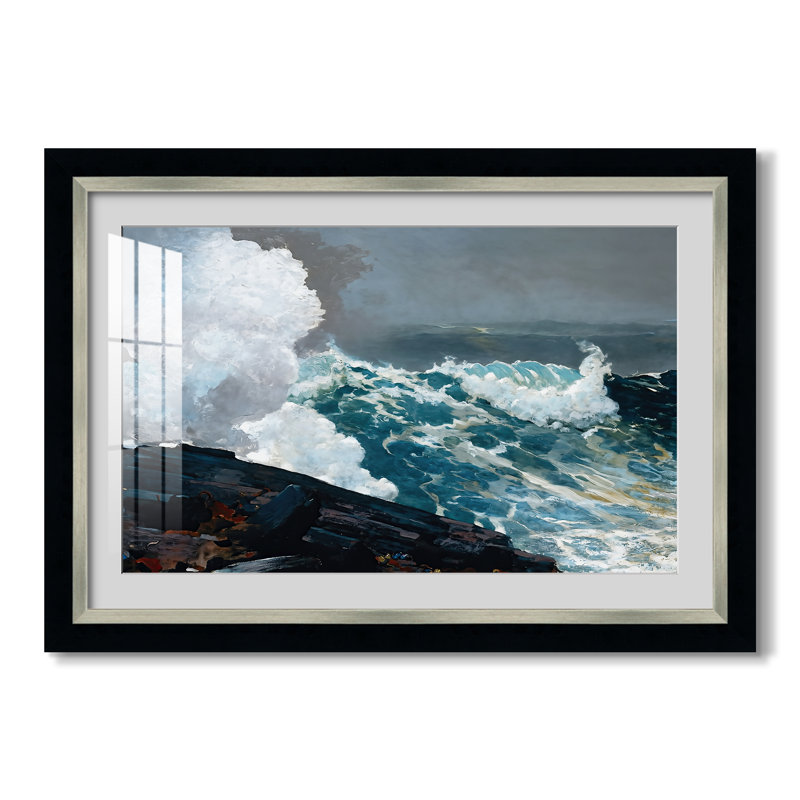 Nord-Est, 1895 - Homer Winslow - Estampe encadrée sur mesure, Dimensions intérieures 24 po x 34 po, Framed Print with Mat