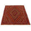 Tapis unique en laine noué à la main de 4 pi 11 po x 6 pi 5 po orange brûlé Jiana