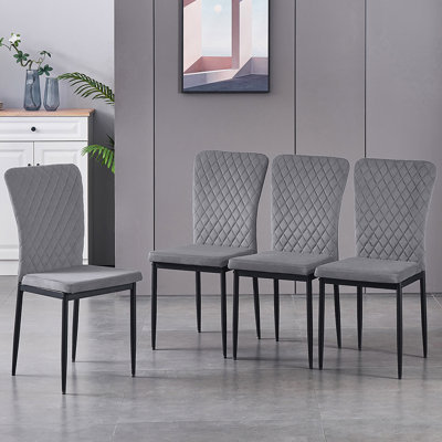 Leilauni Tufted Upholstered Velvet Armless Dining Chair