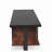 Walnut wood black 2-drawer TV cabinet with 1 shelf
