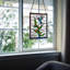 Panneau de vitrail 10 "H Happy Hummingbird