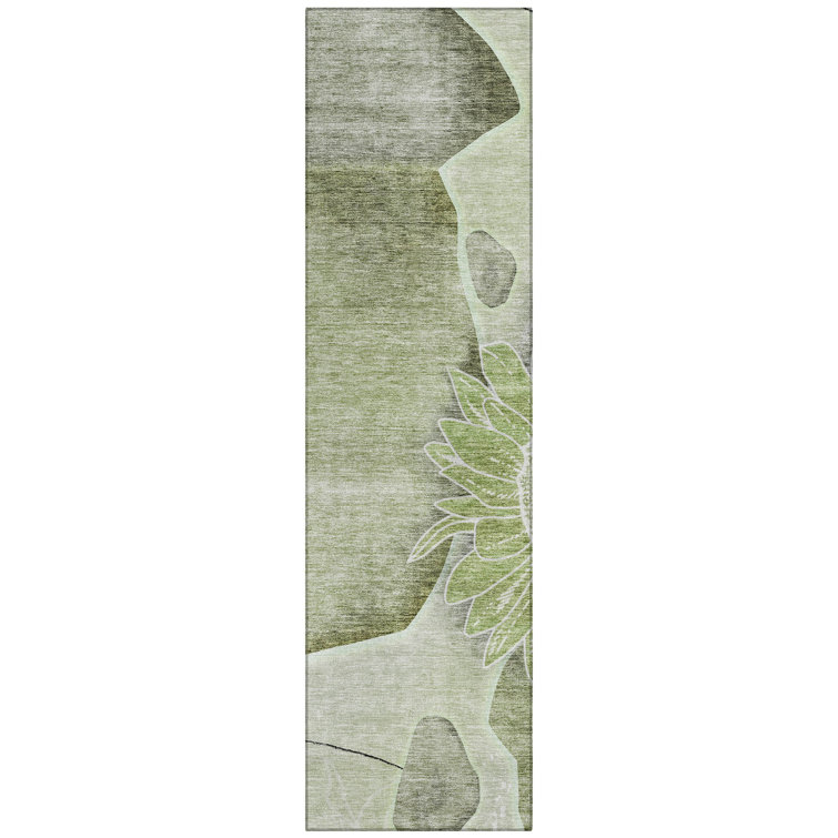 Killingly Washable Floral Indoor / Outdoor Rug