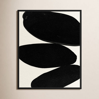 Beige and Black Abstract Modern Print