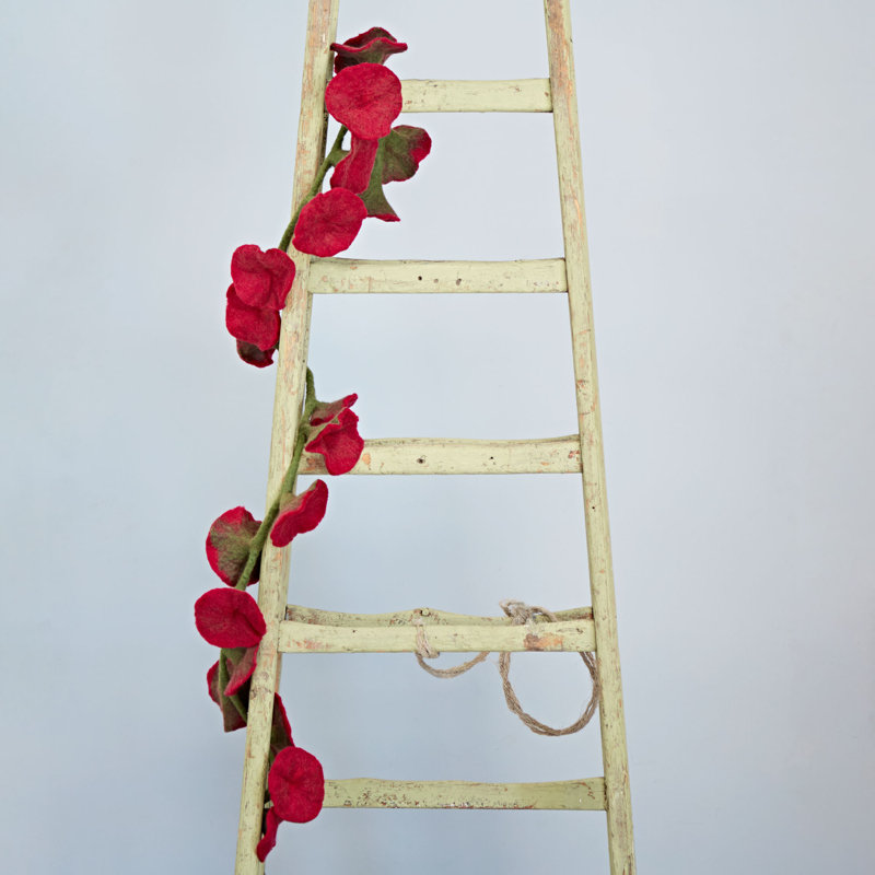 Felt Flower Garland, Wine