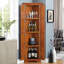 4 unités de coin de 72 po - Maximisez votre espace intérieur Poignées en métal de conception américaine en chêne pour armoire de rangement 8 portes