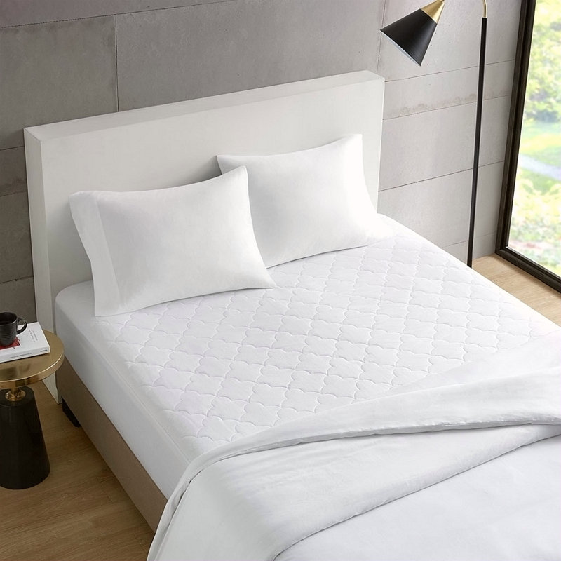 Cotton Percale Quilted Mattress Pad, California King