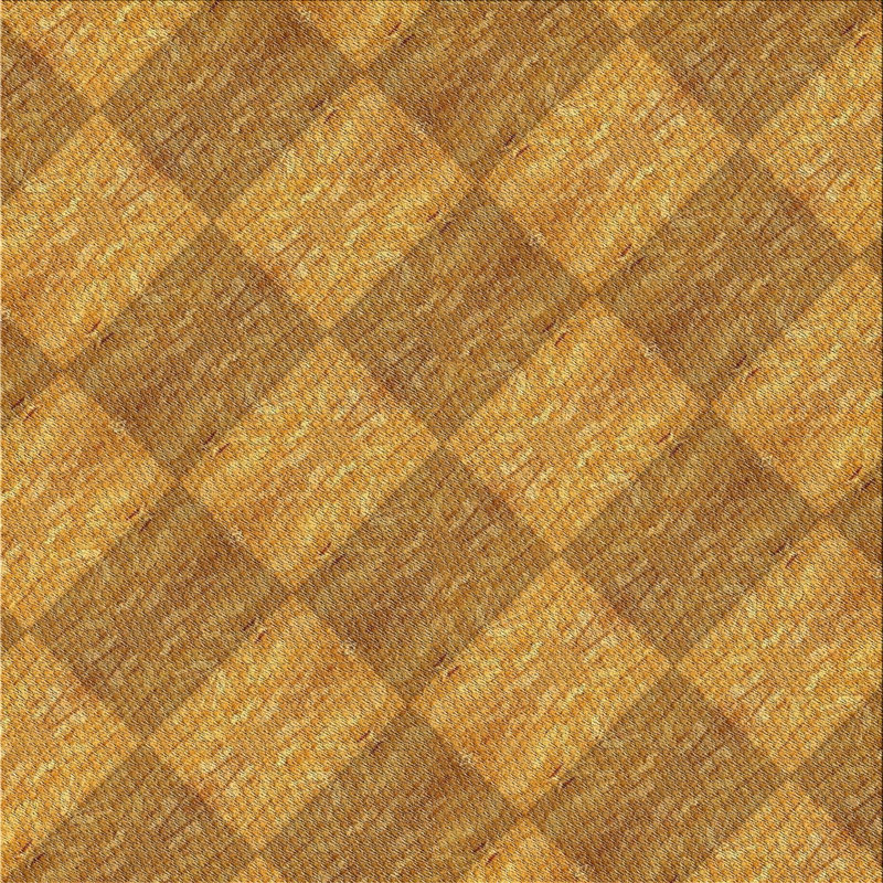 Tapis géométrique brun / beige, Carré 8 pi