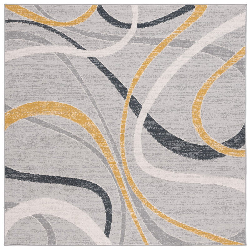 Henrieke Performance Abstract Rug, Square 6'7"