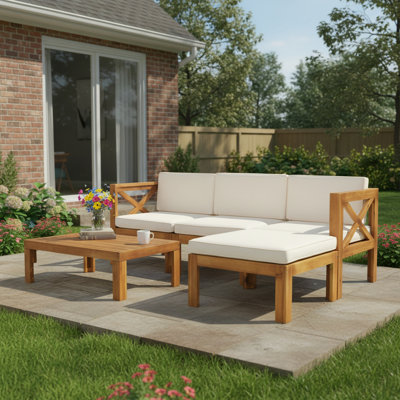5-Piece Outdoor Conversation Set With Cushions