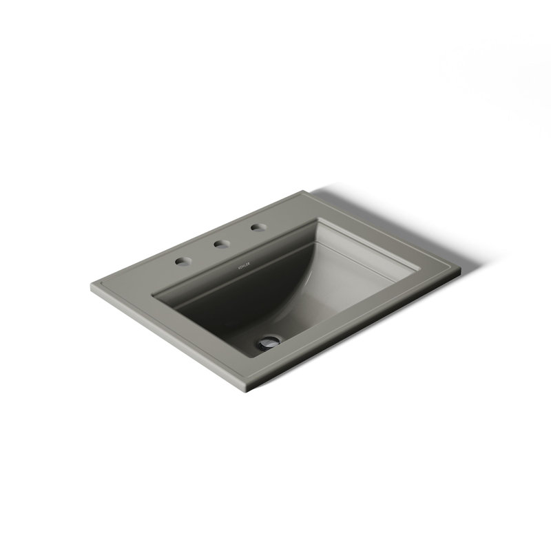 Memoirs Stately Drop-in Bathroom Sink, Thunder Gray, 8" Centers