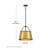 Clarke Drum Chandelier Pendant in Lacquered Dark Brass + Black-88422454