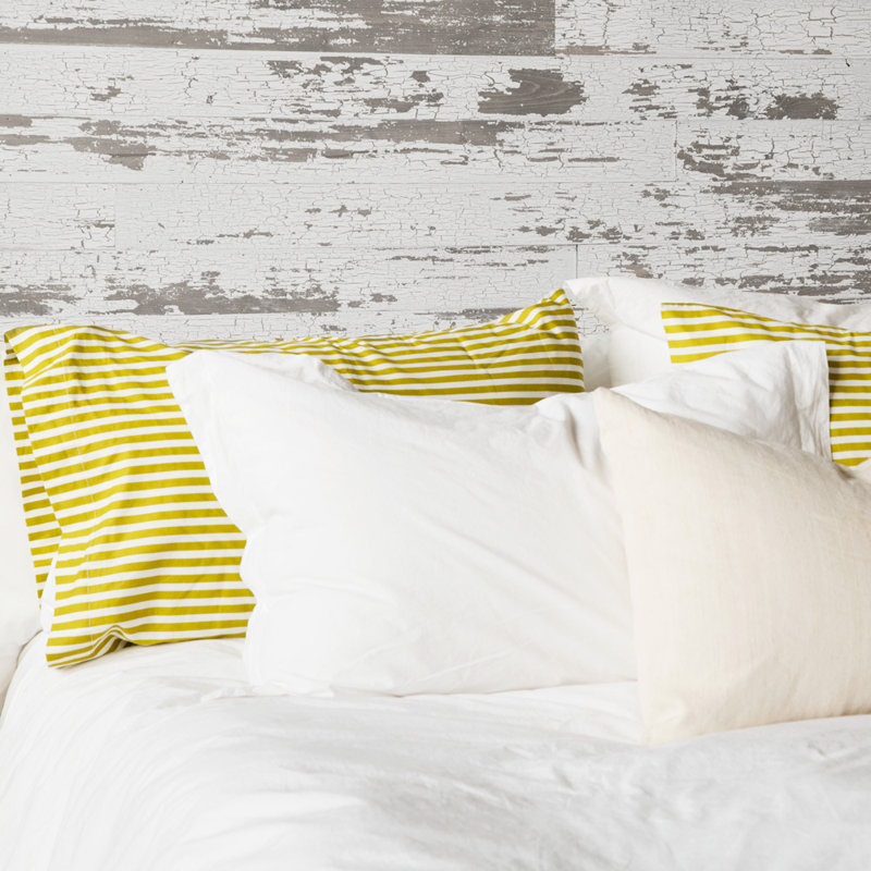 Panneau mural en bois massif 5,5 po x 47,5 po Skinnies, Blanc