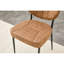 Ensemble de 4 chaises d'appoint, fini brun, revêtement en tissu technique, pieds en métal, L 23,23 po x l 20,47 po x H 33,46 po