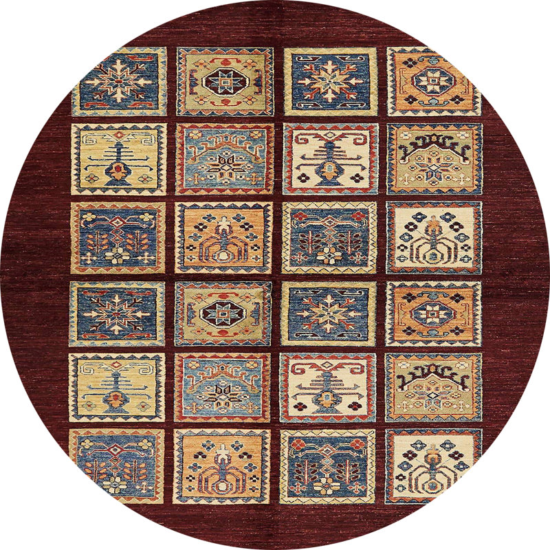 Abstract Indoor Rug, Round 6'