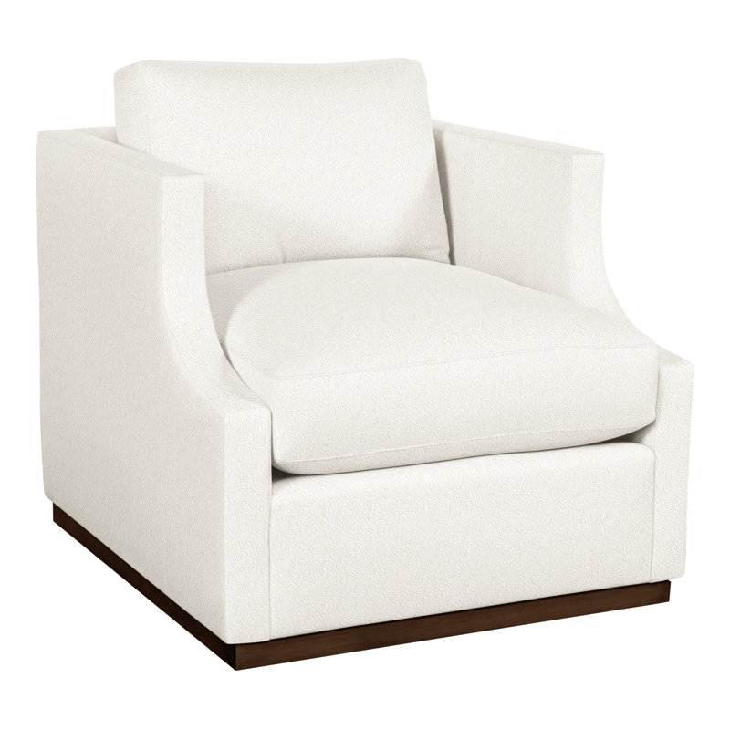 Thom Filicia Home 32" Wide Armchair, Wrenn, Kennelly Snow Polyester Blend