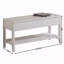 Banc de rangement pour chaussures en bois massif de qualité avec rangement