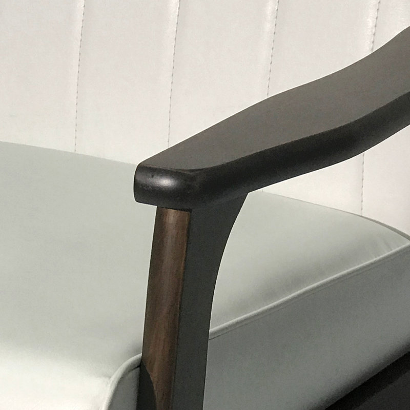 Chaise d'appoint rembourrée Mid-Century, Blanc