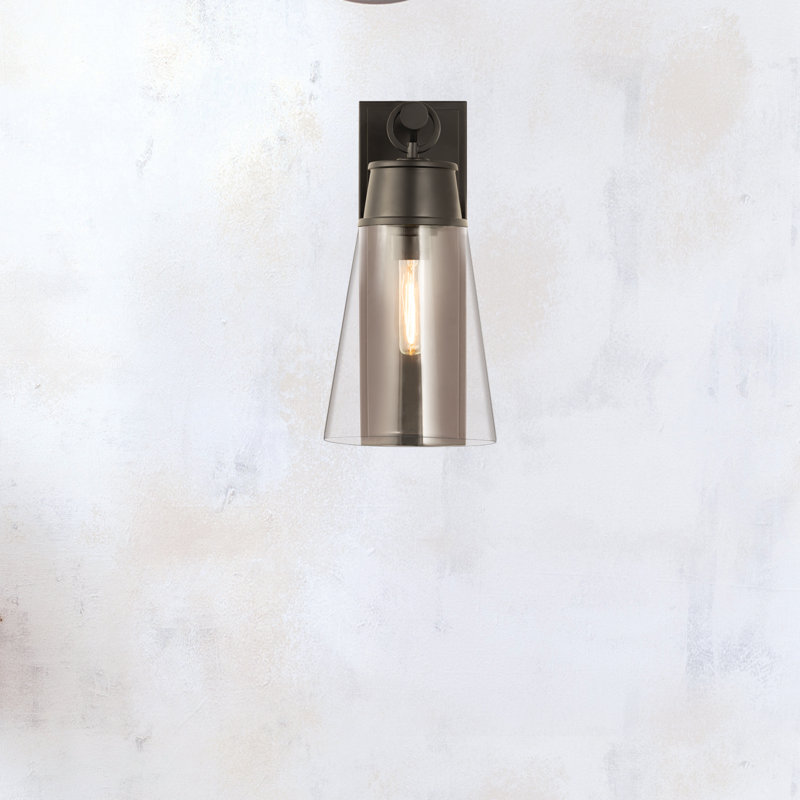 Bertina Armed Sconce, Matte Black, 16" H x 7.5" W x 9.25" D